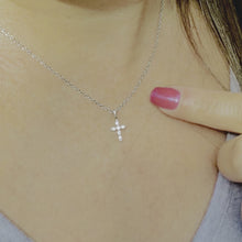Load and play video in Gallery viewer, Mini Zircon Cross Necklace
