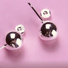 Load and play video in Gallery viewer, Big Bead Stud Silver Earrings
