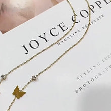 Load and play video in Gallery viewer, Sparkling Cascading Butterfly Zircon Necklace

