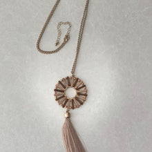 Load image into Gallery viewer, Wooden Pendant Tassel Necklace
