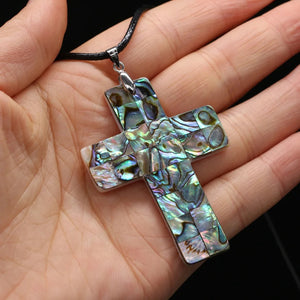 Natural Shell Cross Necklace