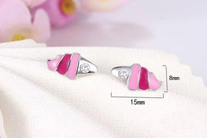 Small Pink Ice Cream Stud Earrings