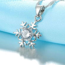 Load image into Gallery viewer, Snowflake Necklace &amp; Earrings Set
