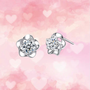 Crystal Flower Stud Earrings (Secret Gift)