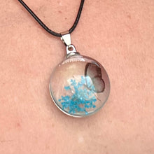 Load image into Gallery viewer, Round Glass Butterfly Pendant Necklace
