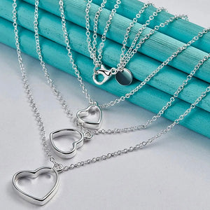 Triple Hearts Dangling Necklaces