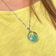 Load image into Gallery viewer, Round Glass Butterfly Pendant Necklace
