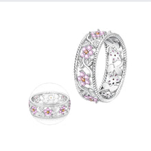 Load image into Gallery viewer, All Around Pink Flower Ring
