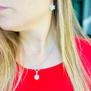 Snowflake Necklace & Earrings Set