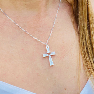 Heart Cross Necklace