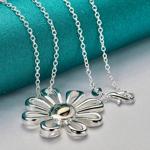 Hollow Flower Pendant & Necklace