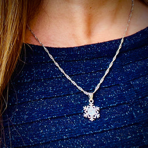 Snowflake Necklace & Earrings Set