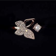 Load image into Gallery viewer, 3 Zircon Wing Butterfly Ring
