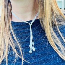 Load image into Gallery viewer, Dangling Bunches of Hearts Necklace
