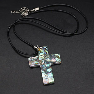 Natural Shell Cross Necklace