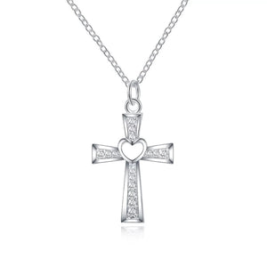 Heart Cross Necklace