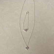 Load image into Gallery viewer, Sterling Silver Heart Necklace &amp; Bracelet Set

