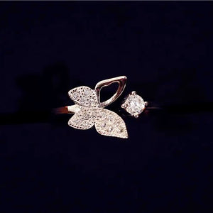 3 Zircon Wing Butterfly Ring