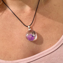 Load image into Gallery viewer, Round Glass Butterfly Pendant Necklace
