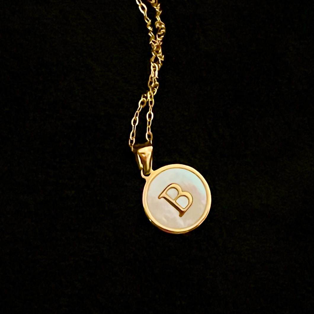 Sun Letter Pendant Necklace